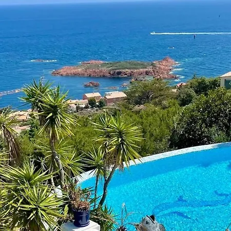 Luxueuse Panoramique, Vue Imprenable Sur La Mer, Piscine, 6 à Anthéor Villa *